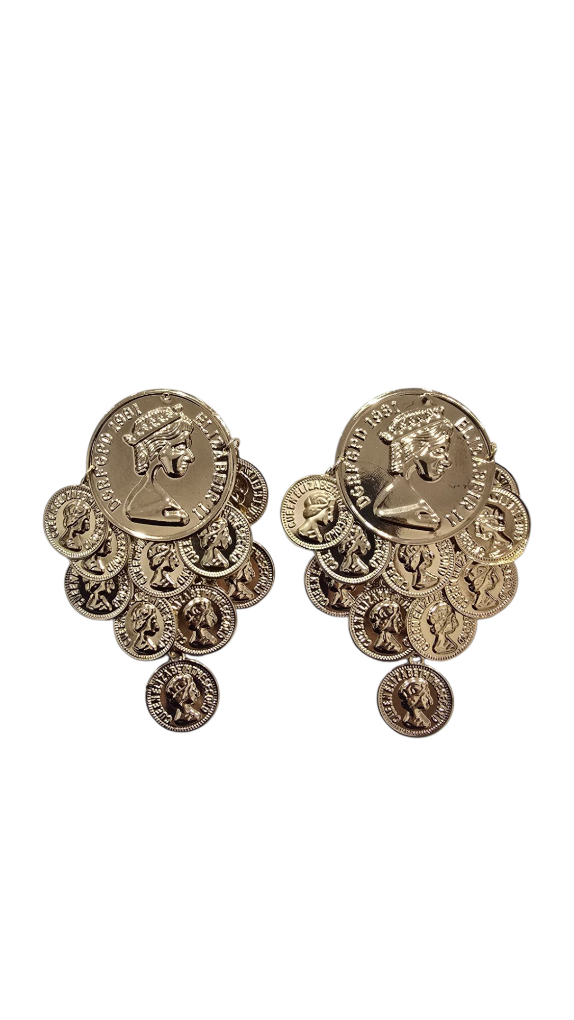 Pendiente moneda XL