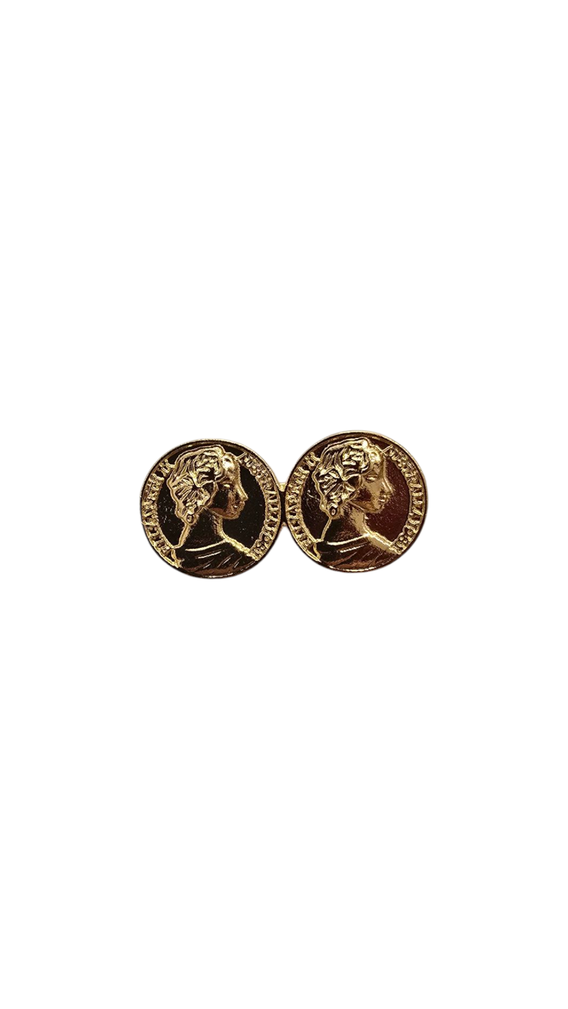 Broche dos monedas pequeñas