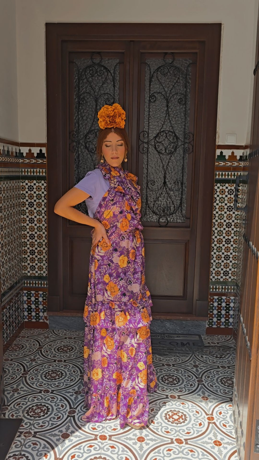 Conjunto falda rociera y piquillo