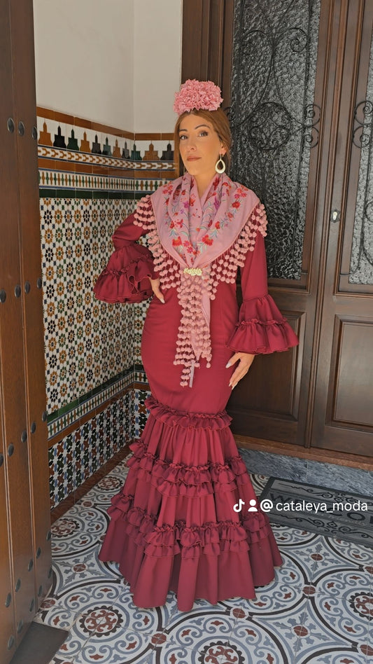 Traje Giralda Burdeos