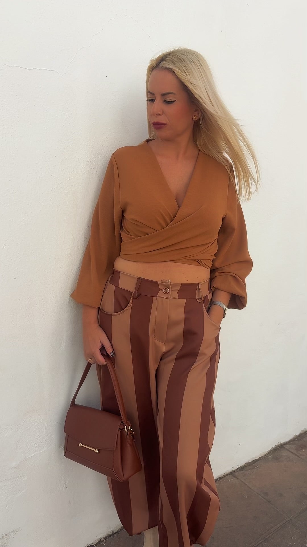 Pantalón Barrel Rayas