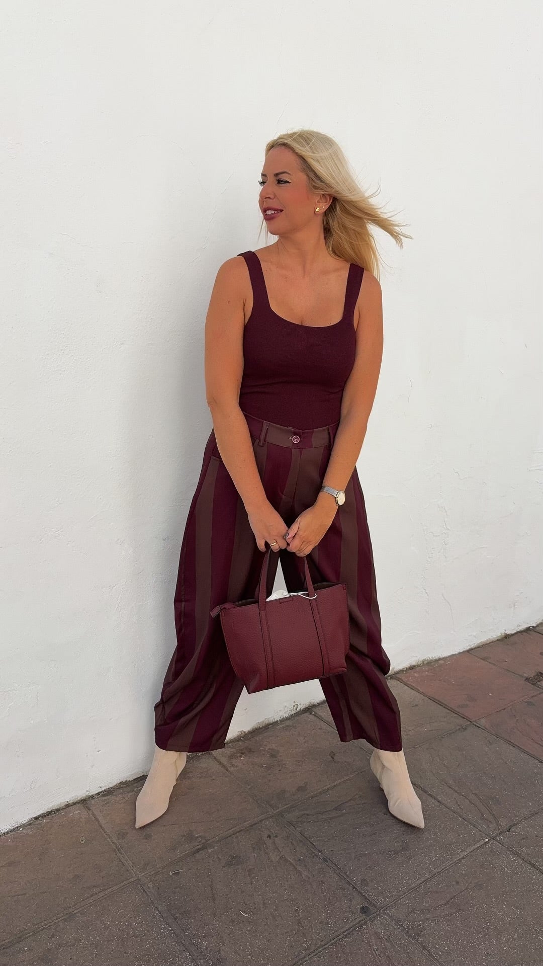 Pantalón Barrel Rayas