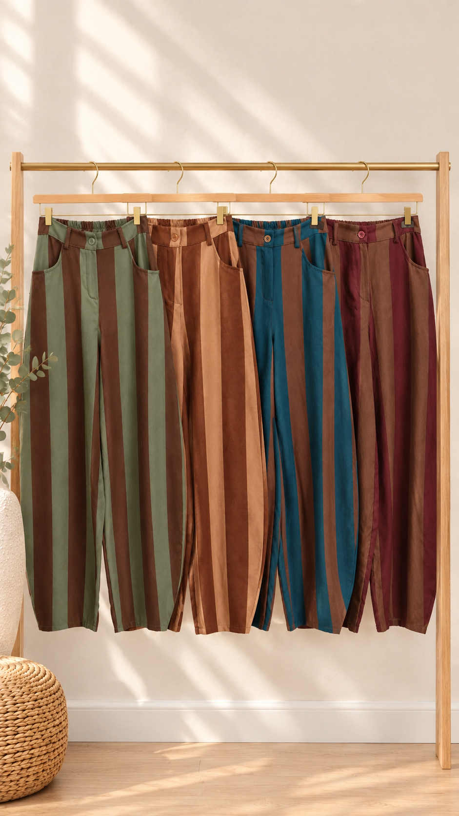 Pantalón Barrel Rayas