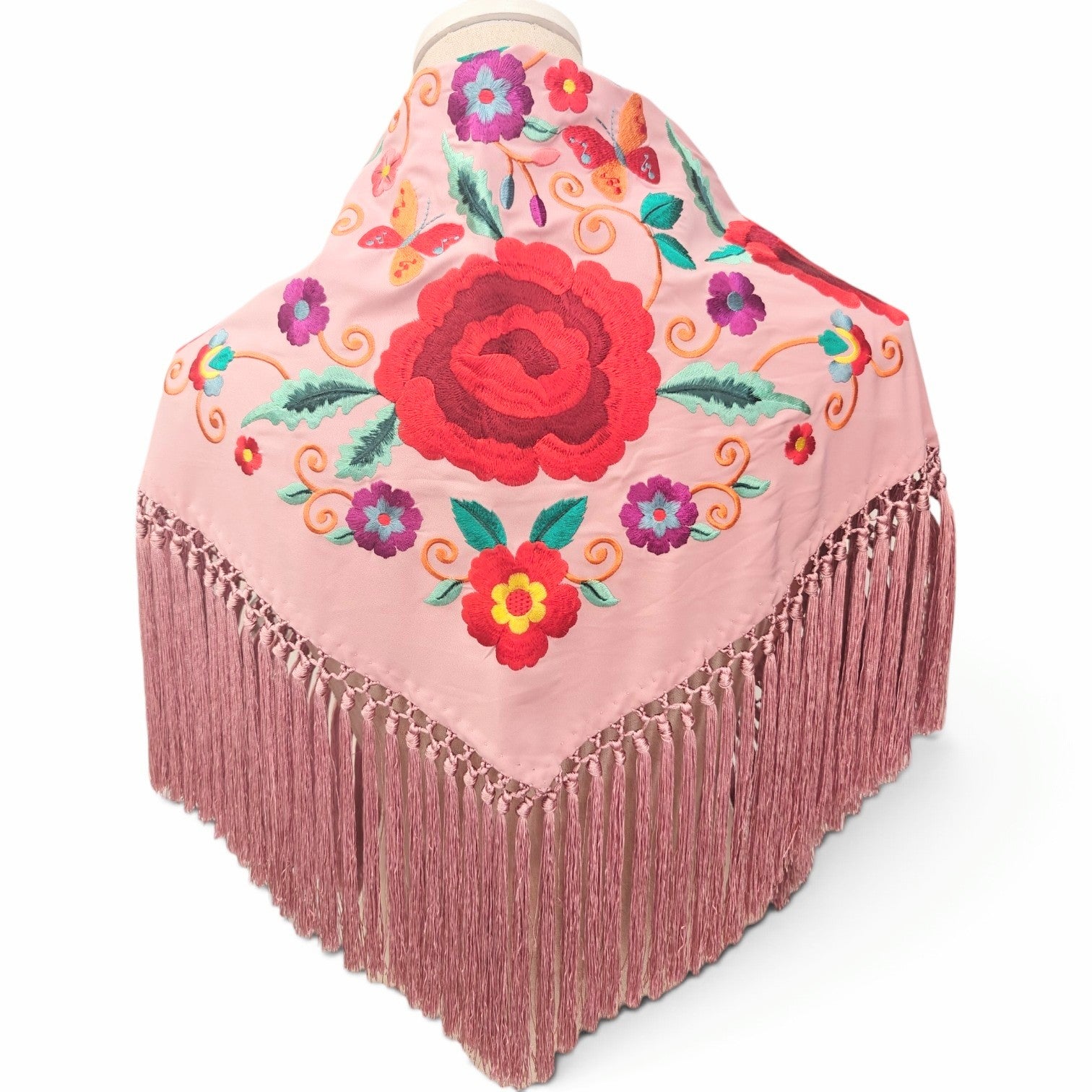 Mantón Flor Bordado
