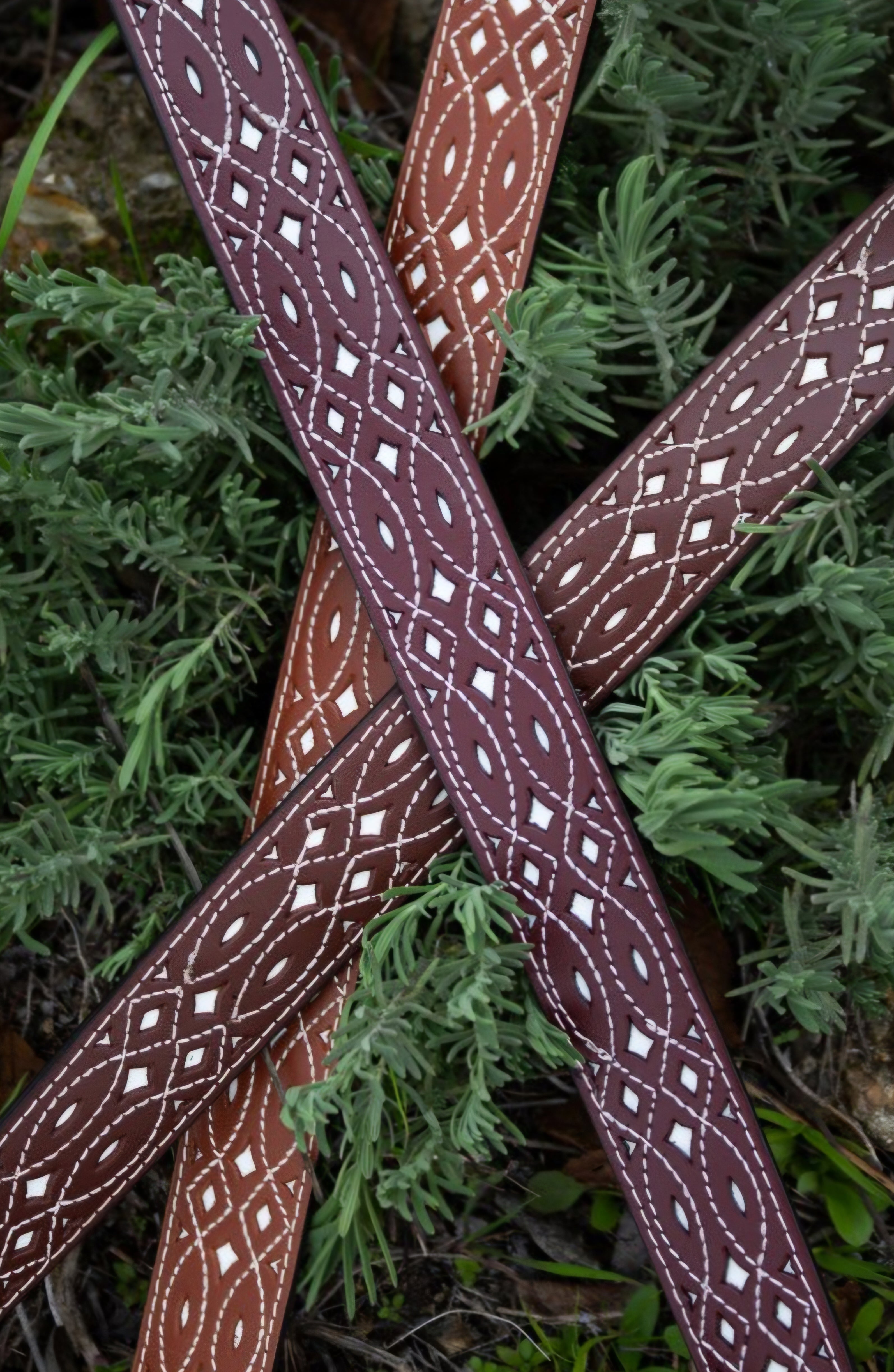 Cinturón de Piel Picado Ancho