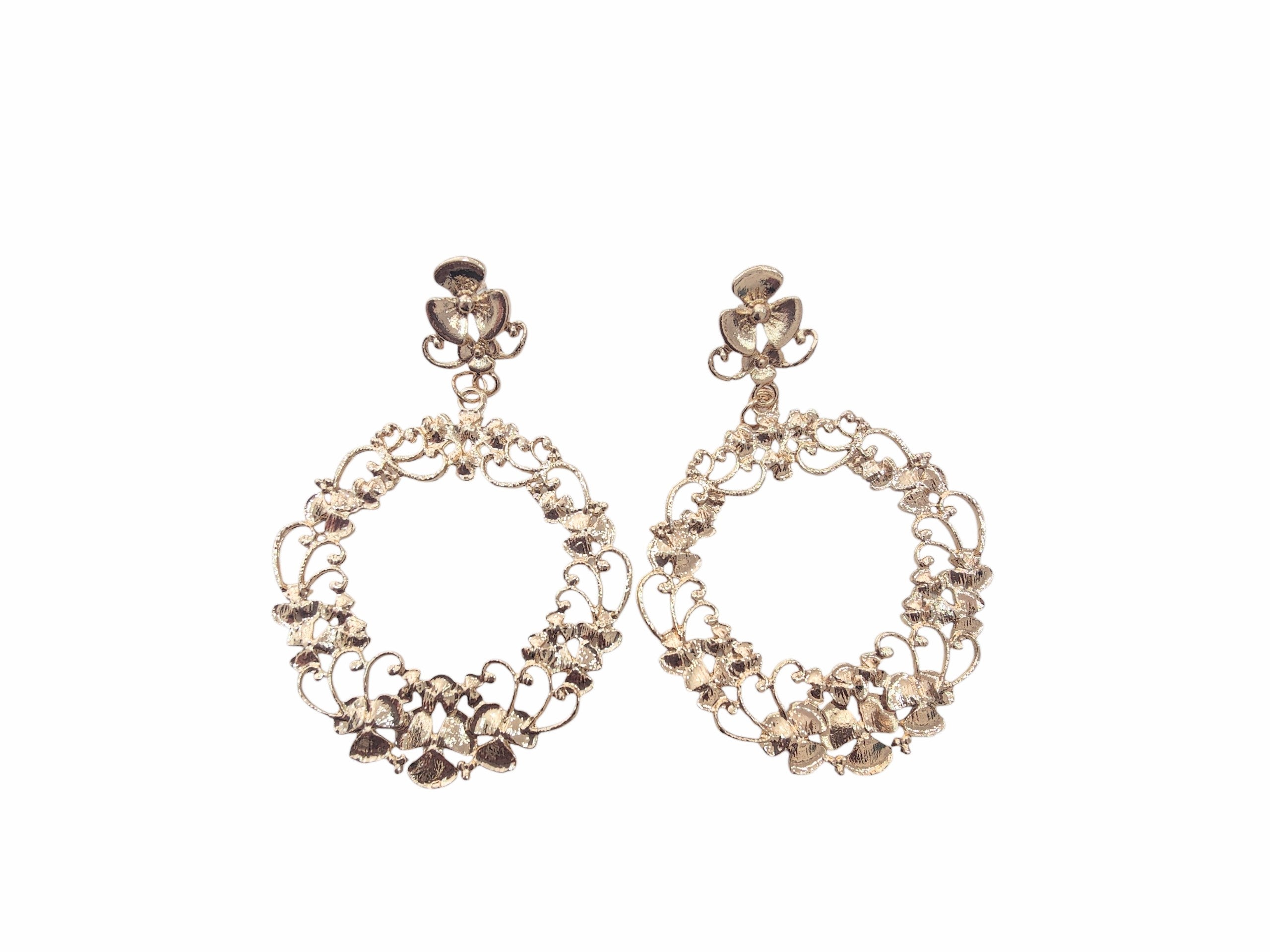 Pendientes Rosas Doradas