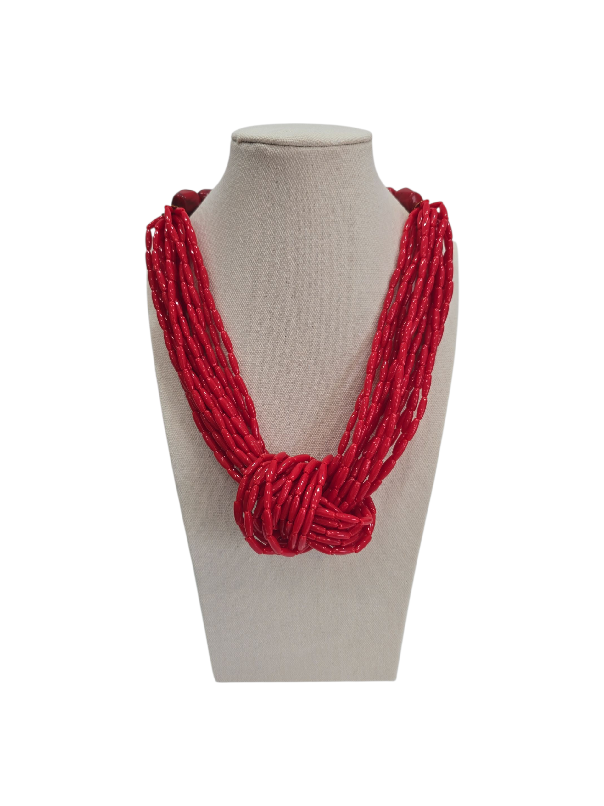 Collar nudo Rojo