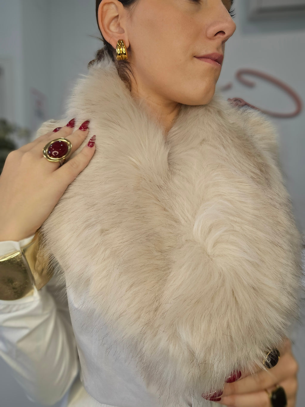 Solapa/cuellos de pelo