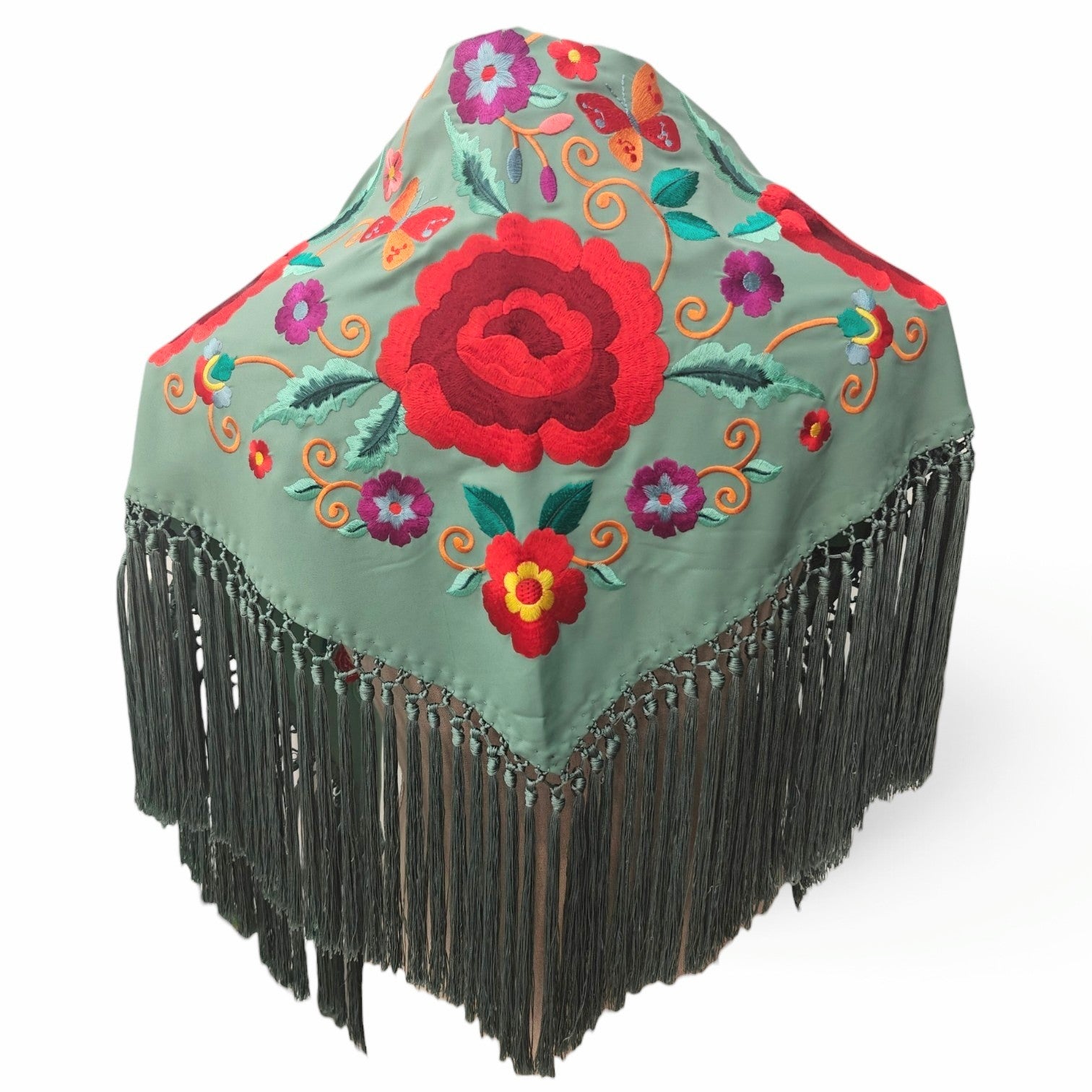 Mantón Flor Bordado