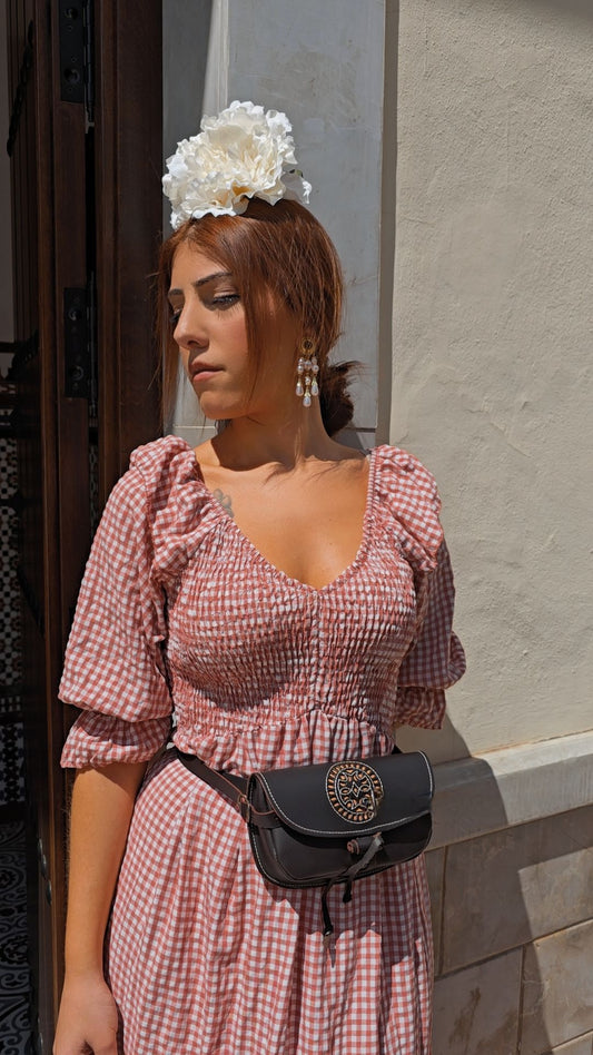 Bata vichy con mangas
