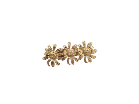 Broche flor triple ancha
